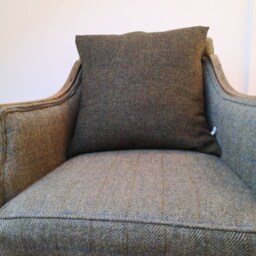 Paul Harris Tweed Cushion Cover in Moss Green - thumbnail 3