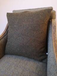 Paul Harris Tweed Cushion Cover in Moss Green - thumbnail 1