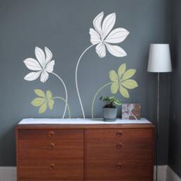 Cyclamen Flower Set Decal - Vinyl Wall Decals - thumbnail 2