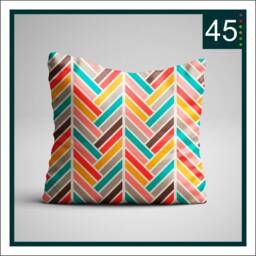Decorative Pillow, Pillow , Cushion, Handmade, Design Fabric, Unique Design, 16x16 Inch - thumbnail 2