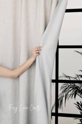 Linen Blackout Curtain Panel - Lined Drapery For Bedroom Darkening Living Room Custom Large Window Drape 1