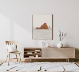 Boho Decor - Virginia Mid Century Wall Art, Minimalist Art & Abstract Print, State Map Print - thumbnail 1