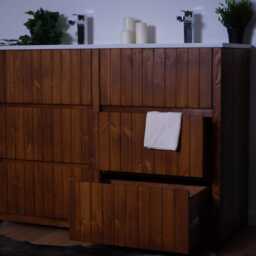 Handmade Pine His & Hers Double Vanity Unit - Quartz Top, Undermount Ceramic Basins Walnut Finish - thumbnail 3