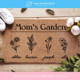 Mom's Garden Doormat Print - Best Mom Ever Mother's Day Gift Birth Month Custom For Mum Entryway Decor Gardening Mat - thumbnail 1