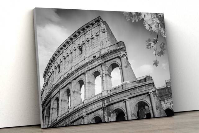 Colosseum Rome Italy Black & White Landscape Large Canvas Art Print Gift A0 A1 A2 A3 A4 - image 1