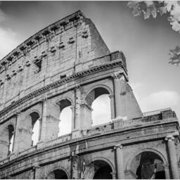 Colosseum Rome Italy Black & White Landscape Large Canvas Art Print Gift A0 A1 A2 A3 A4 - thumbnail 2
