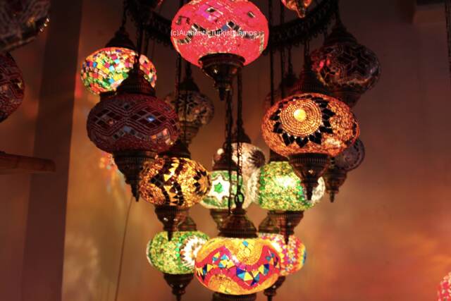 15 Ball Arabian Mosaic Chandelier, Mosaic Chandelier, Morocco Lantern, Chandlier Lighting, Turkish Light, Hanging Lamp, Morocco Lighting - image 1