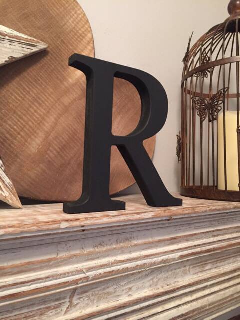 Handmade Wooden Letter R Georgian Style Nursery Decor - 25cm - image 1