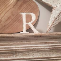 Handmade Wooden Letter R Georgian Style Nursery Decor - 25cm - thumbnail 2