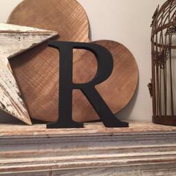 Handmade Wooden Letter R Georgian Style Nursery Decor - 25cm - thumbnail 3