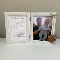Personalised 1st Fathers Day Frame ~ Photo & Poem Gift For Daddy Custom Frames Dad - thumbnail 2