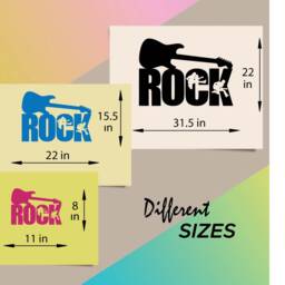 In-Style Decals Wall Vinyl Decal Art Sticker Rock Music Electric Guitar Band Removable Mural Unique Design 109 - thumbnail 2