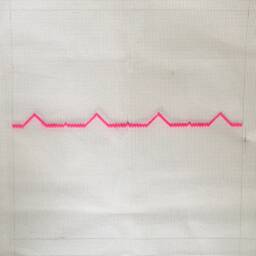 Funky Bargello Needlepoint Cushion in Red, White & Blue - thumbnail 4