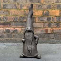 Stone Nordic Gnome Statue Outdoor Sculpture Concrete Pixie Figurine Yard Ornament Troll Decoration Lover Gift - thumbnail 1