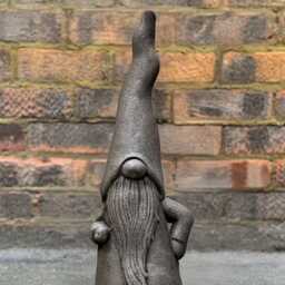 Stone Nordic Gnome Statue Outdoor Sculpture Concrete Pixie Figurine Yard Ornament Troll Decoration Lover Gift - thumbnail 3