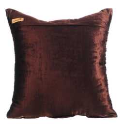 "Designer Ruched Chocolate Brown Throw Pillow Cover 24""x24""/26""x26" - thumbnail 3