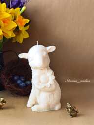 Sheep Candle Soy & Beeswax Easter Decor - thumbnail 1