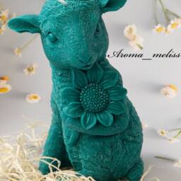 Sheep Candle Soy & Beeswax Easter Decor - thumbnail 3