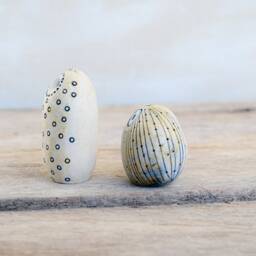 2 Owls Ceramic Figurine & Owl Gift Sculpture For Garden Decor With Barn Figurine, Teacher Decorations - thumbnail 3