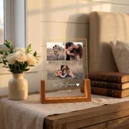 Personalized Photo Led Night Light, Father's Day Gift, Anniversary Custom Birthday Gift For Her Him Family Friends - thumbnail 1