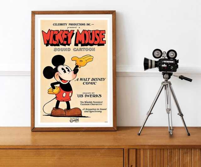 Reprint Of The Vintage 1930S Movie Poster - Mickey Mouse Cartoon - image 1
