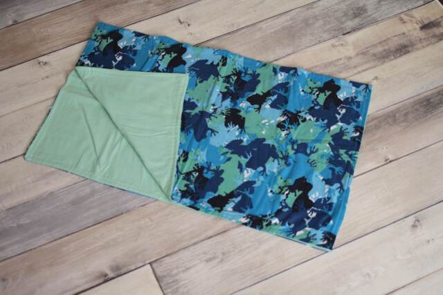 Swaddle Blanket Blue Teal Frogs Kids Baby Stroller Frog Camouflage - image 1