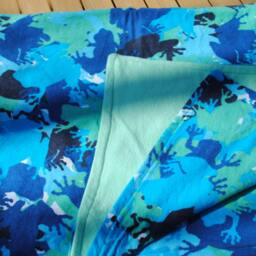 Swaddle Blanket Blue Teal Frogs Kids Baby Stroller Frog Camouflage - thumbnail 3