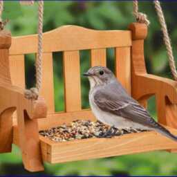 Personalised Swing Seat Bird Feeder Table Hanging Food Birdhouse Garden Decor Memory Maker Mothers Day Gift Birthday Parrot Table - thumbnail 2