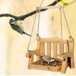 Personalised Swing Seat Bird Feeder Table Hanging Food Birdhouse Garden Decor Memory Maker Mothers Day Gift Birthday Parrot Table - thumbnail 3