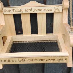 Personalised Swing Seat Bird Feeder Table Hanging Food Birdhouse Garden Decor Memory Maker Mothers Day Gift Birthday Parrot Table - thumbnail 4