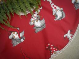 Scandinavian Christmas Tree Skirt Gnome Decor Ornament Holiday Gift God Jul Swedish
