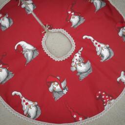 Scandinavian Christmas Tree Skirt Gnome Decor Ornament Holiday Gift God Jul Swedish - thumbnail 2