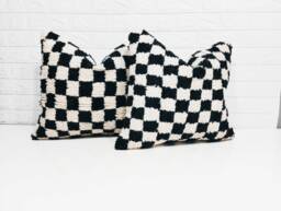 Ddp_Set Of 2 Vintage Moroccan Pillows 100% Wool , Absolutely Gorgeous Pillow Berber Home Design Handmade Kilim - thumbnail 1