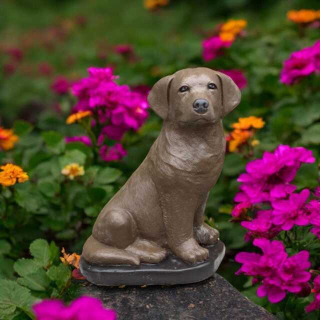 Concrete Labrador Retriever Statue Stone Dog Figurine Pet Memorial Sculpture Outdoor Garden Decoration Front Yard Ornament Dog Lover Gift - image 1