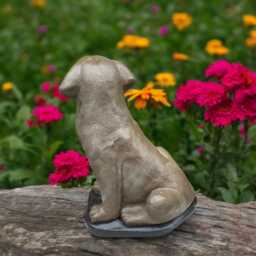 Concrete Labrador Retriever Statue Stone Dog Figurine Pet Memorial Sculpture Outdoor Garden Decoration Front Yard Ornament Dog Lover Gift - thumbnail 2