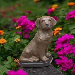 Concrete Labrador Retriever Statue Stone Dog Figurine Pet Memorial Sculpture Outdoor Garden Decoration Front Yard Ornament Dog Lover Gift - thumbnail 1