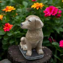 Concrete Labrador Retriever Statue Stone Dog Figurine Pet Memorial Sculpture Outdoor Garden Decoration Front Yard Ornament Dog Lover Gift - thumbnail 3