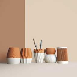 Pencil Pots, Desk Organizer Made With Recycled Wood, Idea For Office Accessories, Storage & Decoration, Scandinavian Design, Gift Home - thumbnail 3