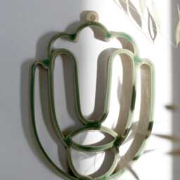 Ceramic Hamsa Wall Art - 3D Printed Clay - Housewarming Gift From Israel, Mediterranean Spiritual Home D??cor, Emerald Green Glaze - thumbnail 3