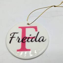 Personalised Ceramic Christmas Tree Ornament With Name/Bauble Hanging Decoration - Keepsake Gift - thumbnail 4