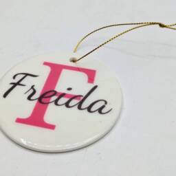Personalised Ceramic Christmas Tree Ornament With Name/Bauble Hanging Decoration - Keepsake Gift - thumbnail 3