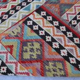7x9 New Flatweave Rug, Afghan Tribal Turkmen Oriental Rug, Chubi Maimana Kilim Vintage Rug For Bedroom, Livingroom - thumbnail 4