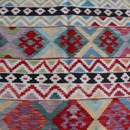 7x9 New Flatweave Rug, Afghan Tribal Turkmen Oriental Rug, Chubi Maimana Kilim Vintage Rug For Bedroom, Livingroom - thumbnail 3