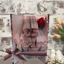 Wedding Celebration, Special Years, Anniversary Card, Folded Book Art - thumbnail 3