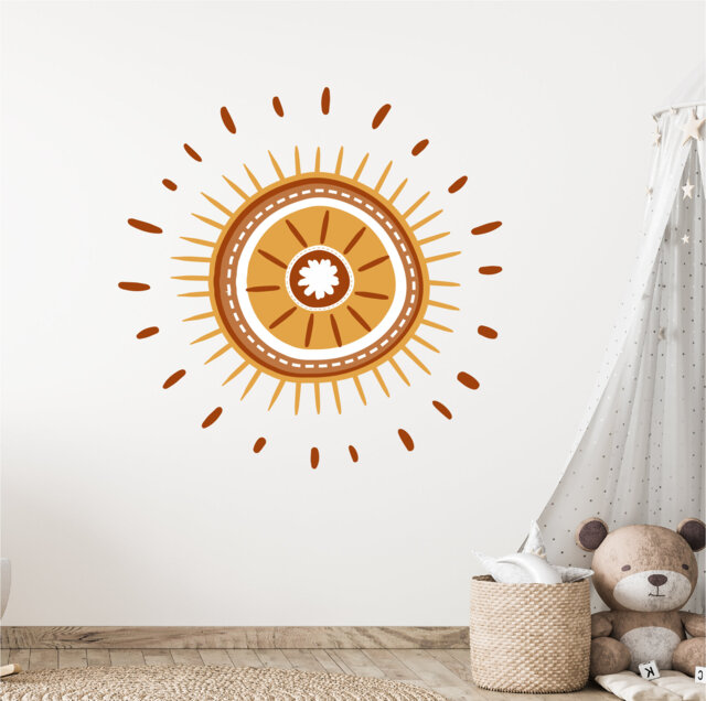 Boho Sun Fabric Wall Decal - image 1