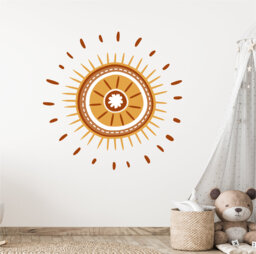 Boho Sun Fabric Wall Decal