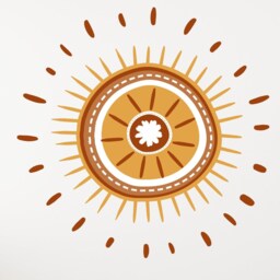 Boho Sun Fabric Wall Decal - thumbnail 2