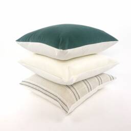 White Faux Leather Pillow Cover - thumbnail 4