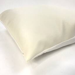 White Faux Leather Pillow Cover - thumbnail 3