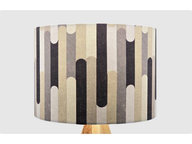 Retro Cream Black Grey Lampshade Table Floor Lamp/Ceiling Pendant Small Medium Large 15cm 20cm 25cm 30cm 35cm 40cm Fabric Drum Light Shade - image 1